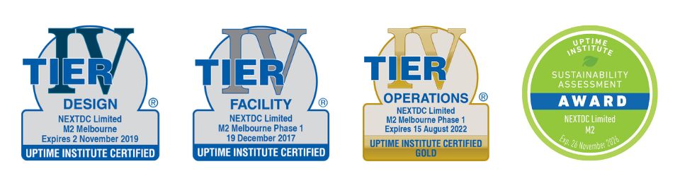 NEXTDC M2 Data Center Tier Certifications and Sustainability Assessment Award