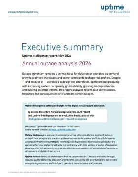 Annual Data Center Outages Analysis 2026