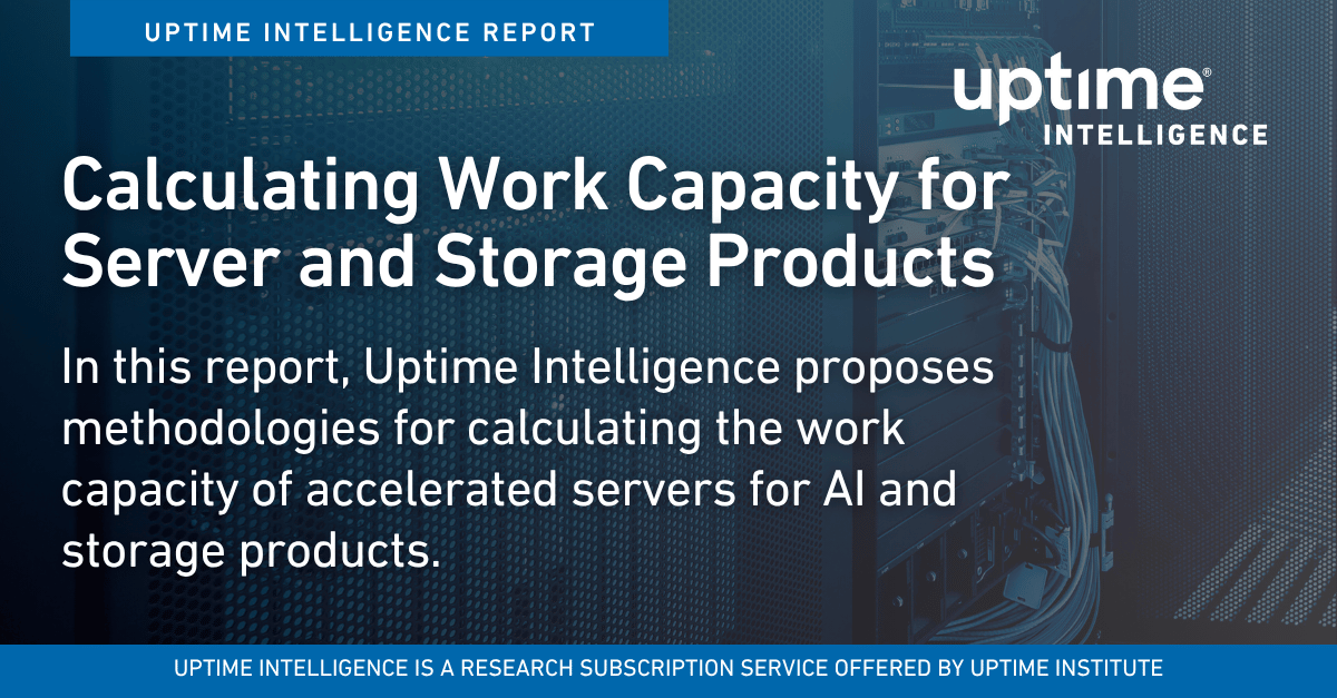 Calculating Work Capacity for Server and Storage Products