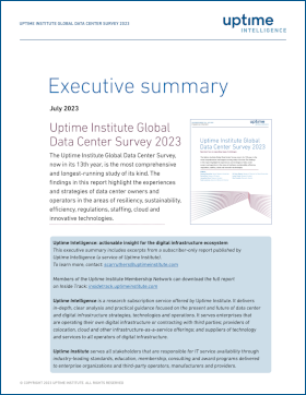 Uptime Institute's Global Data Center Survey Results 2023