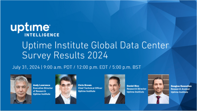 Webinar: Uptime Institute Global Data Center Survey Results 2024